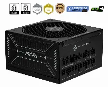 Fuente De Poder Msi Mag A850gls Pcie5, 850w, 80 Plus Gold, 24-pin Atx, Full Modular, Negro